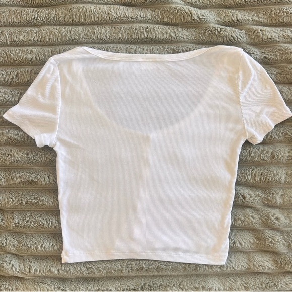 Sunday Best Ribbed White Top - Picture 5 of 5